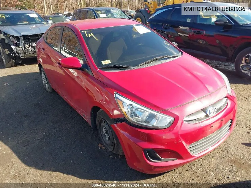 2015 Hyundai Accent Gls VIN: KMHCT4AE8FU888936 Lot: 40824540