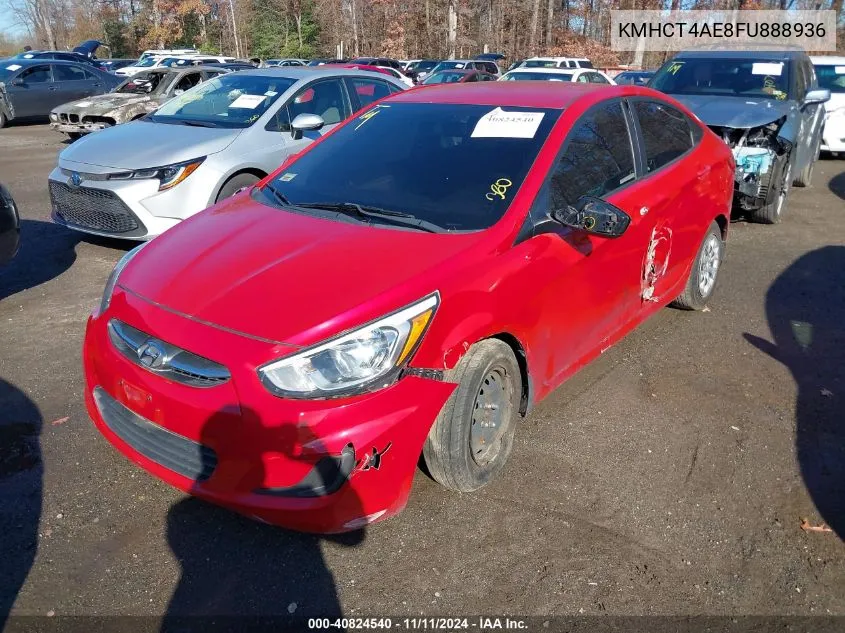 2015 Hyundai Accent Gls VIN: KMHCT4AE8FU888936 Lot: 40824540