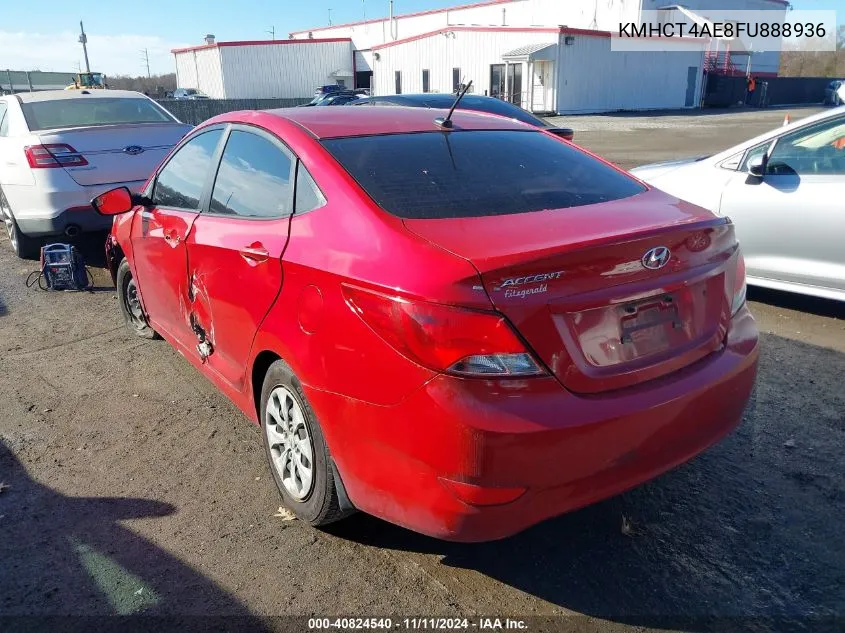 2015 Hyundai Accent Gls VIN: KMHCT4AE8FU888936 Lot: 40824540