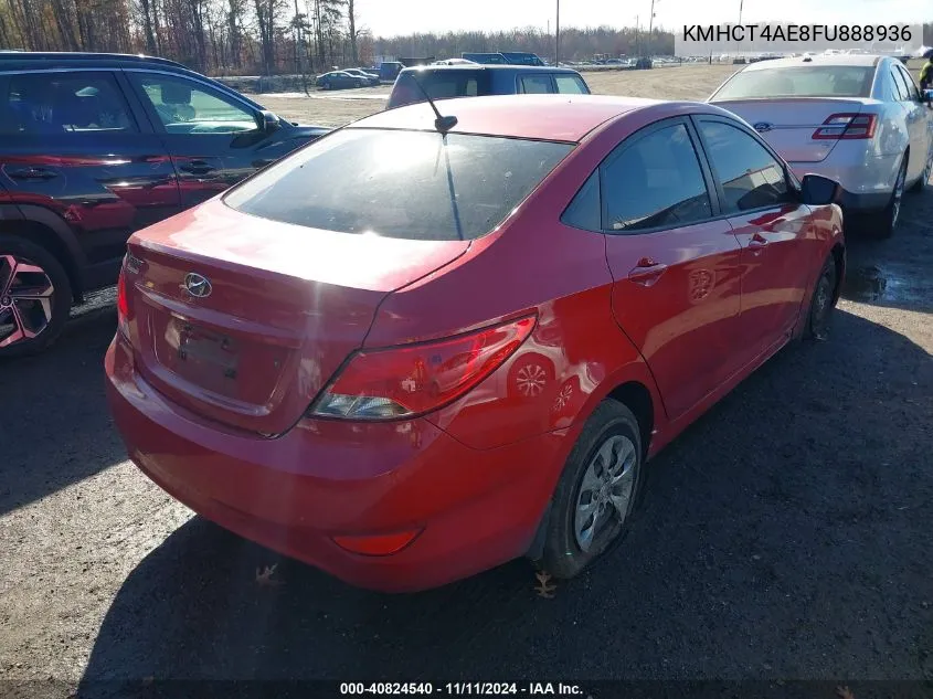 2015 Hyundai Accent Gls VIN: KMHCT4AE8FU888936 Lot: 40824540