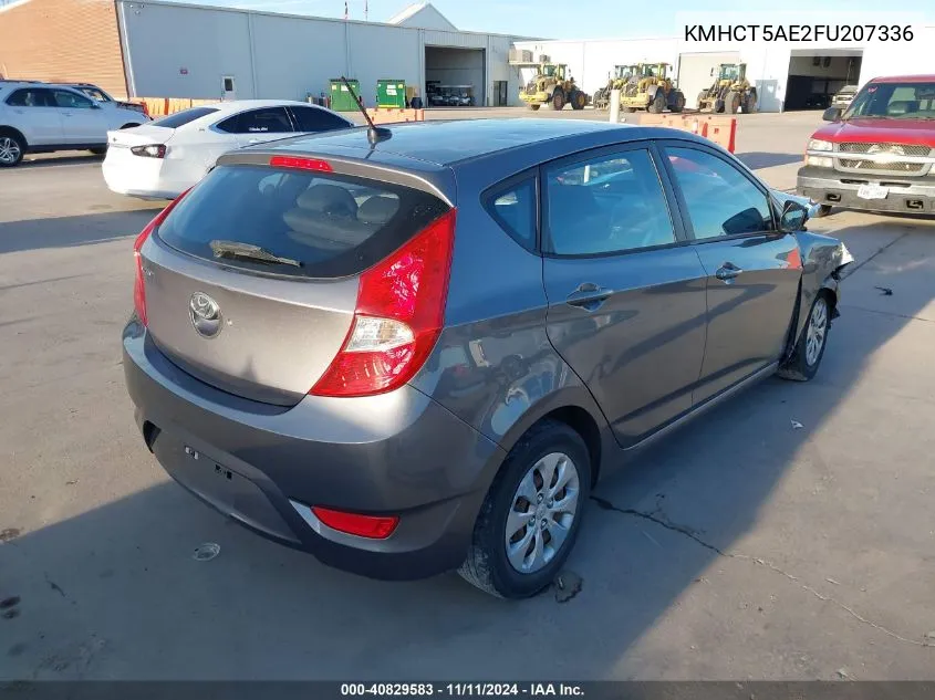 2015 Hyundai Accent Gs VIN: KMHCT5AE2FU207336 Lot: 40829583