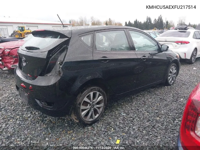 KMHCU5AEXFU217514 2015 Hyundai Accent Sport