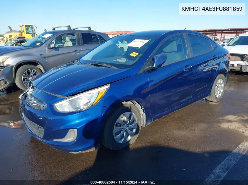 2015 Hyundai Accent Gls VIN: KMHCT4AE3FU881859 Lot: 40862504