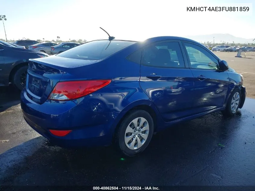 2015 Hyundai Accent Gls VIN: KMHCT4AE3FU881859 Lot: 40862504