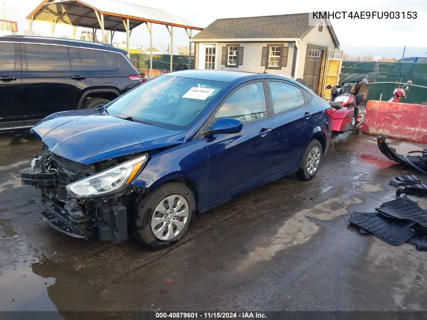 2015 Hyundai Accent Gls VIN: KMHCT4AE9FU903153 Lot: 40879601