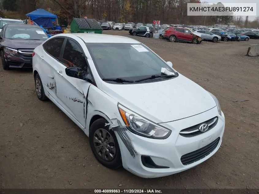 2015 Hyundai Accent Gls VIN: KMHCT4AE3FU891274 Lot: 40899863