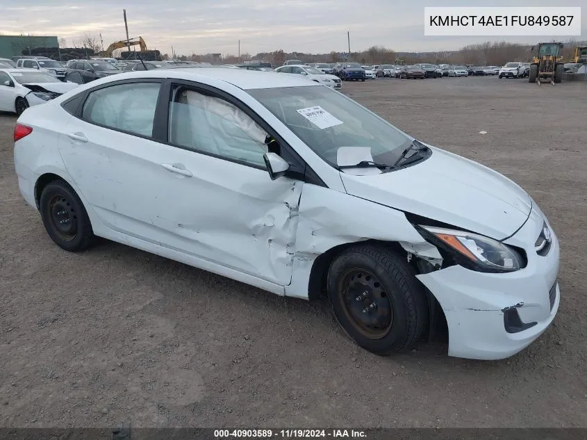 2015 Hyundai Accent Gls VIN: KMHCT4AE1FU849587 Lot: 40903589