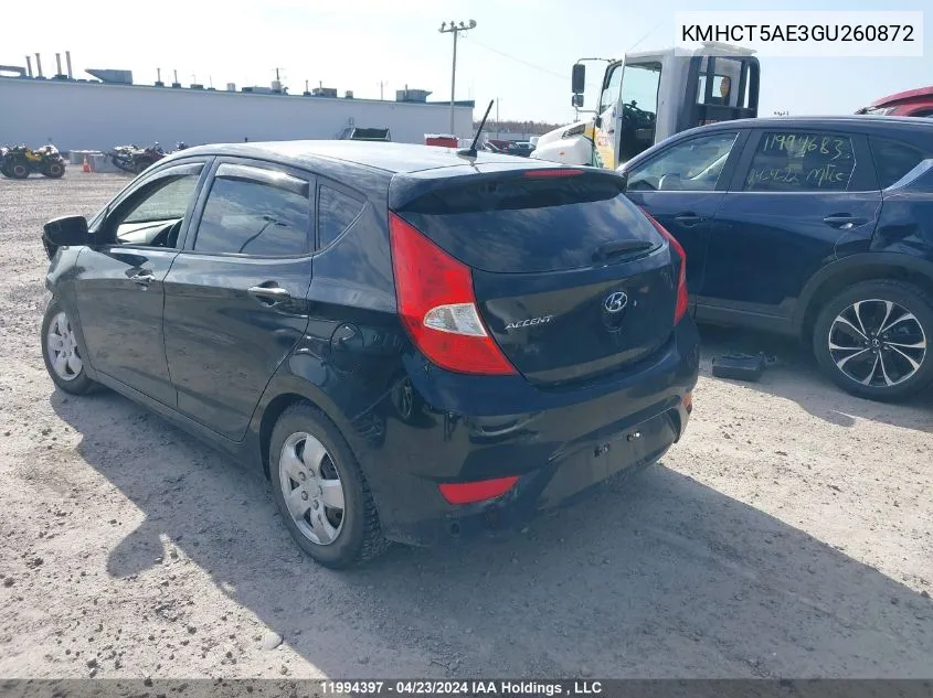 KMHCT5AE3GU260872 2016 Hyundai Accent