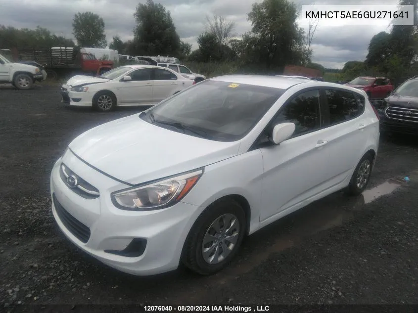 KMHCT5AE6GU271641 2016 Hyundai Accent Le