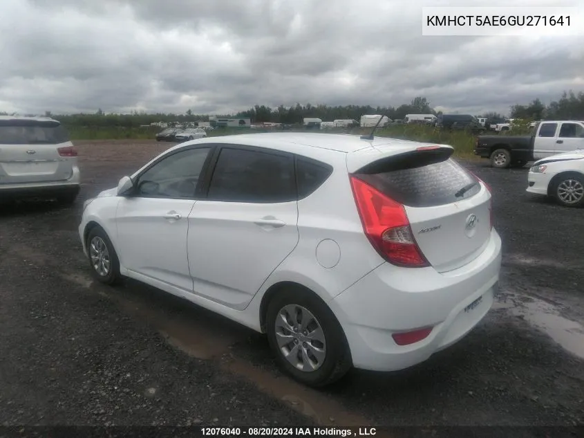 KMHCT5AE6GU271641 2016 Hyundai Accent Le