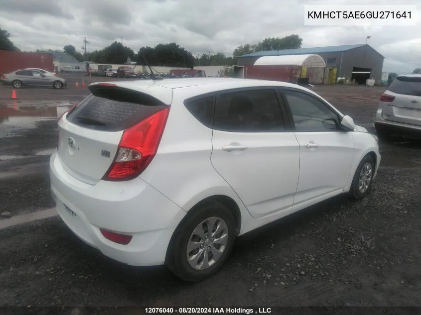 KMHCT5AE6GU271641 2016 Hyundai Accent Le