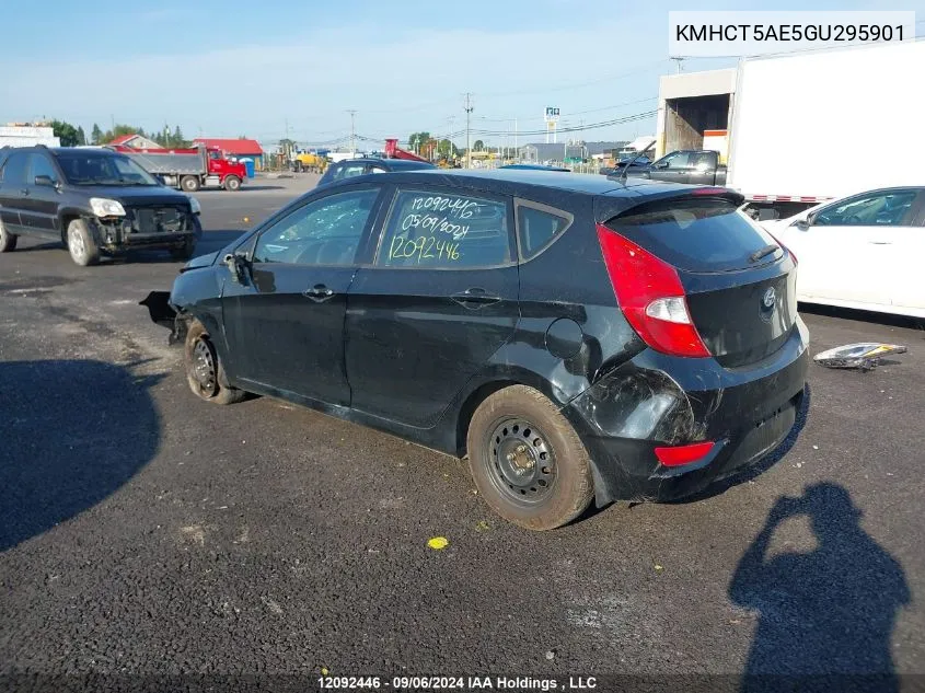 2016 Hyundai Accent L VIN: KMHCT5AE5GU295901 Lot: 12092446