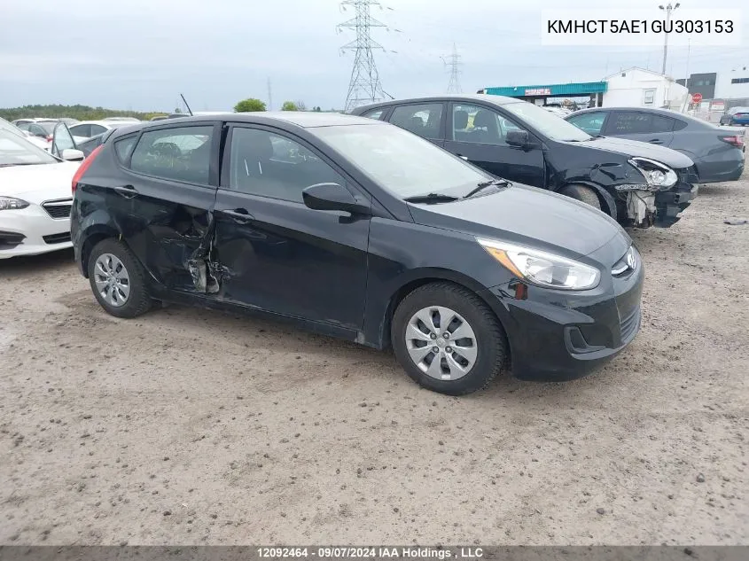 KMHCT5AE1GU303153 2016 Hyundai Accent Gl