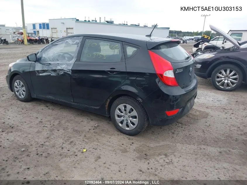 KMHCT5AE1GU303153 2016 Hyundai Accent Gl