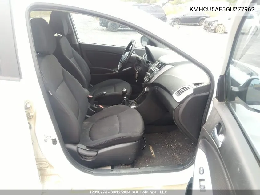 KMHCU5AE5GU277962 2016 Hyundai Accent Gls