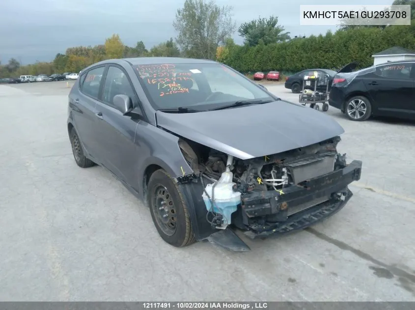 KMHCT5AE1GU293708 2016 Hyundai Accent Gl