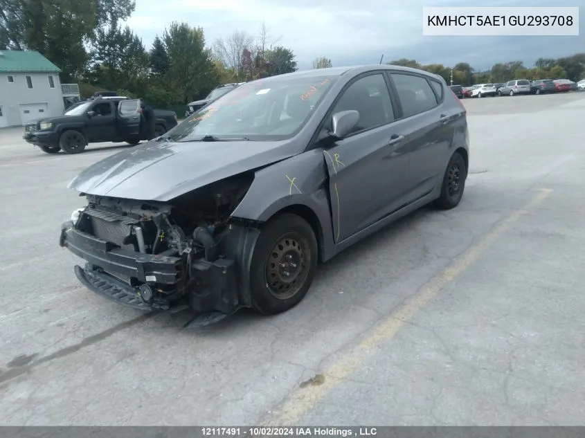 KMHCT5AE1GU293708 2016 Hyundai Accent Gl