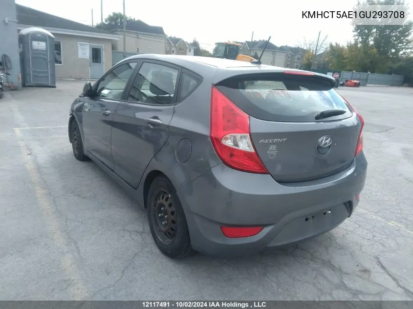 KMHCT5AE1GU293708 2016 Hyundai Accent Gl