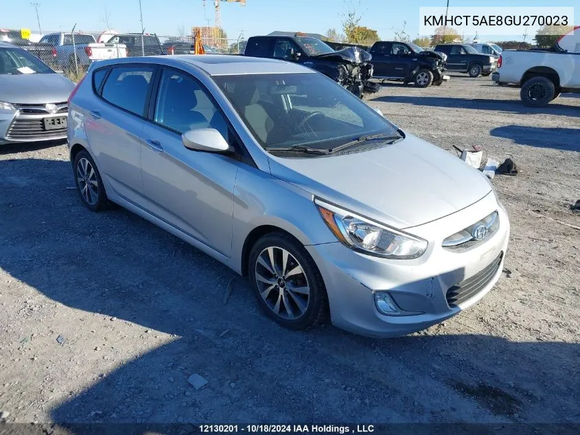 KMHCT5AE8GU270023 2016 Hyundai Accent Se