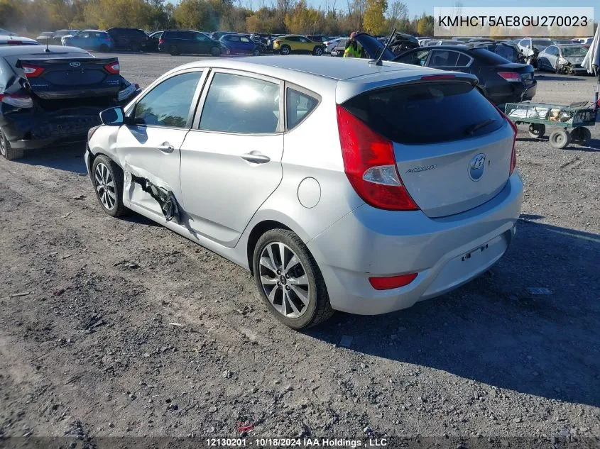 KMHCT5AE8GU270023 2016 Hyundai Accent Se