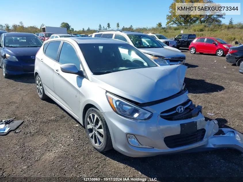 2016 Hyundai Accent Se VIN: KMHCT5AEXGU273344 Lot: 12130863