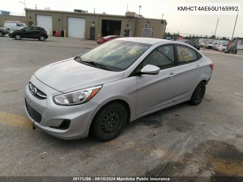 KMHCT4AE6GU165992 2016 Hyundai Accent Gl