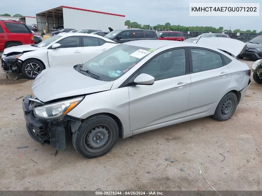 KMHCT4AE7GU071202 2016 Hyundai Accent Se