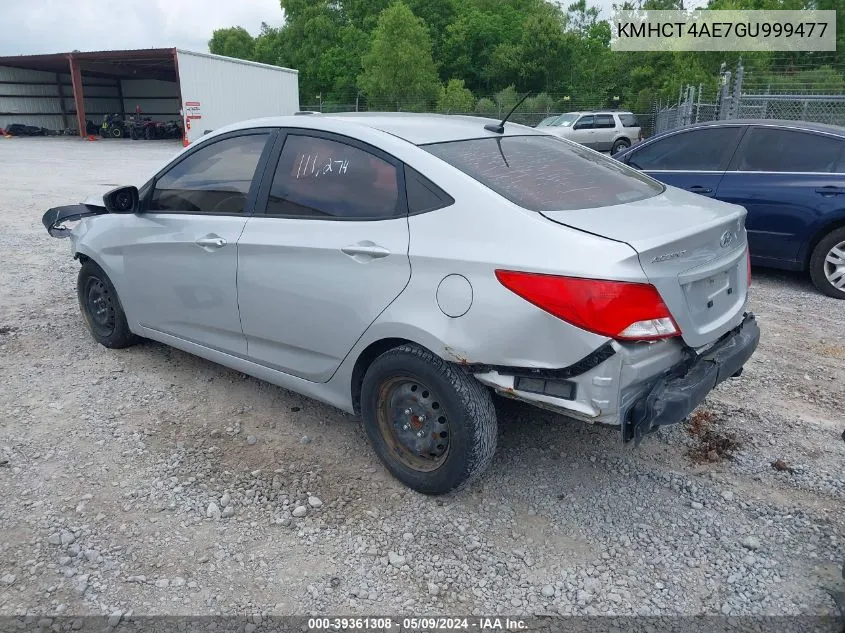 2016 Hyundai Accent Se VIN: KMHCT4AE7GU999477 Lot: 39361308