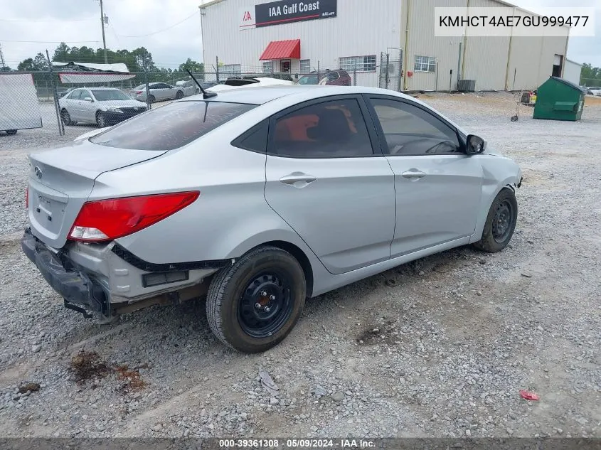 2016 Hyundai Accent Se VIN: KMHCT4AE7GU999477 Lot: 39361308