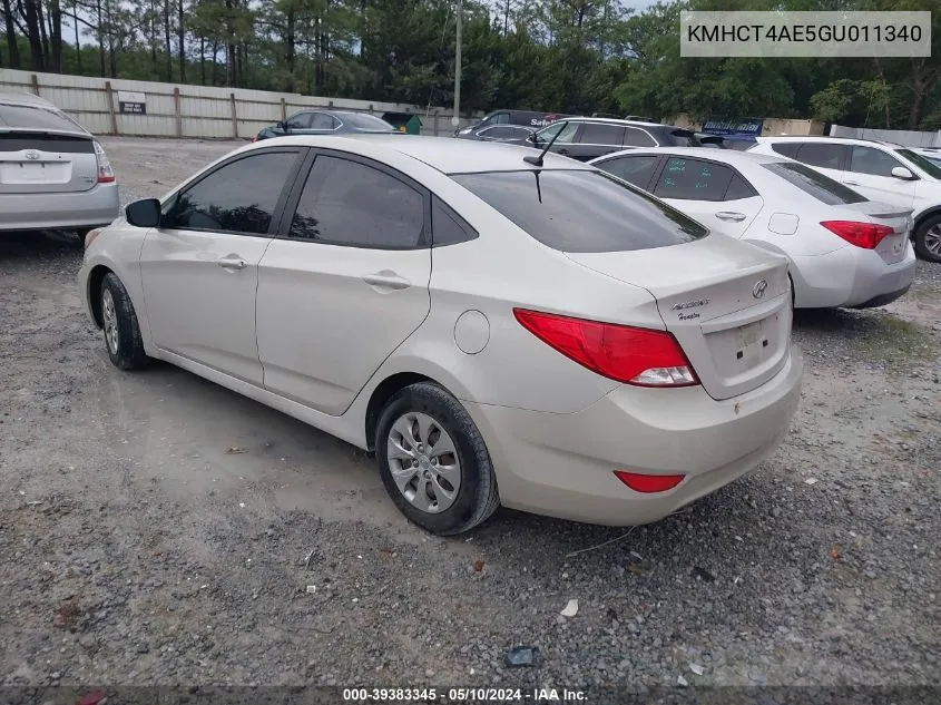 KMHCT4AE5GU011340 2016 Hyundai Accent Se