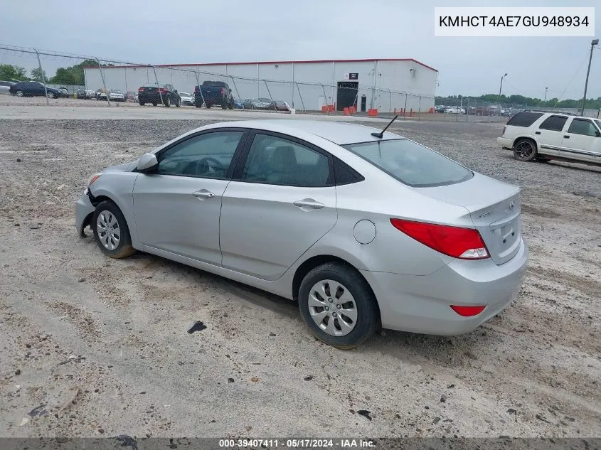 KMHCT4AE7GU948934 2016 Hyundai Accent Se