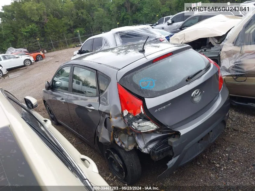 KMHCT5AE6GU243841 2016 Hyundai Accent Se