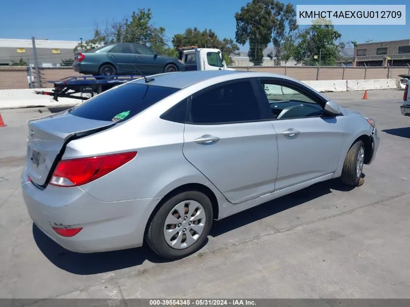 2016 Hyundai Accent Se VIN: KMHCT4AEXGU012709 Lot: 39554345