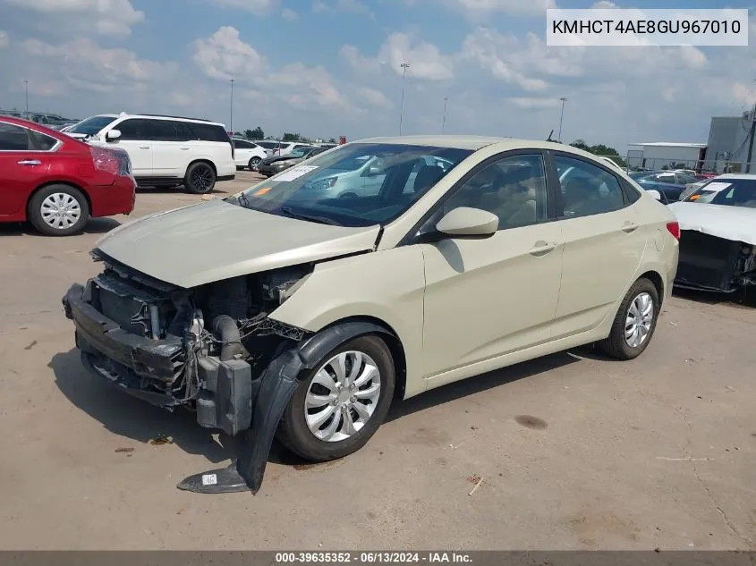 KMHCT4AE8GU967010 2016 Hyundai Accent Se