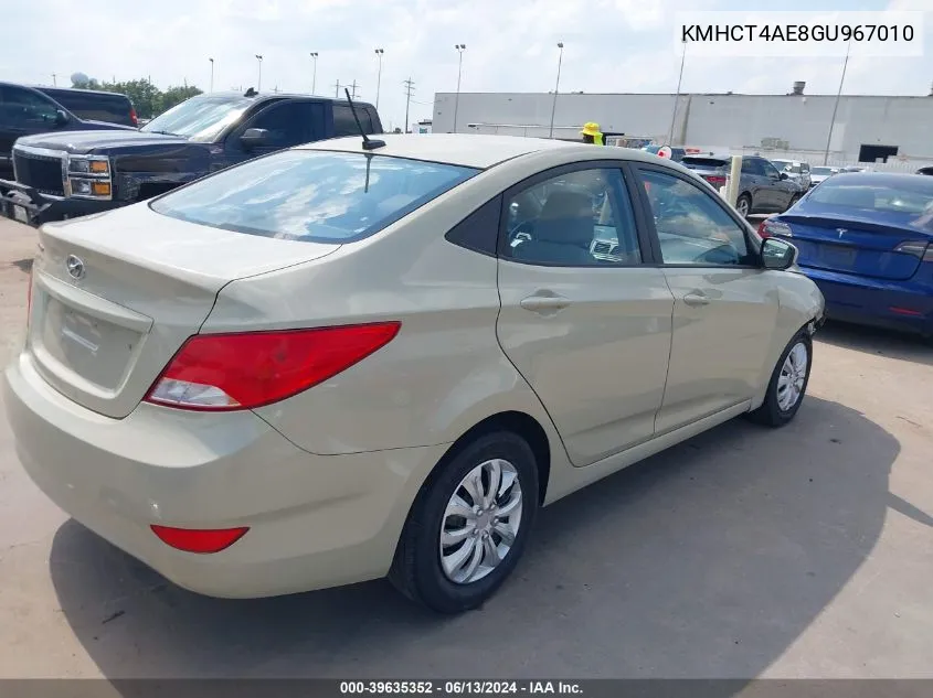 KMHCT4AE8GU967010 2016 Hyundai Accent Se