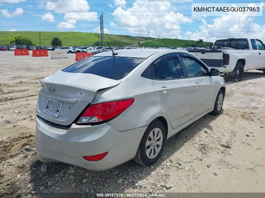 2016 Hyundai Accent Se VIN: KMHCT4AE6GU037963 Lot: 39757875