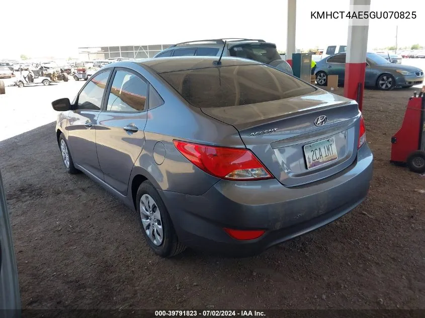 2016 Hyundai Accent Se VIN: KMHCT4AE5GU070825 Lot: 39791823