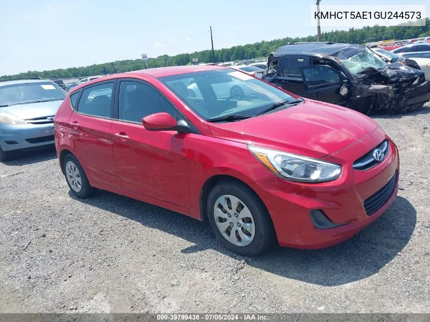 2016 Hyundai Accent Se VIN: KMHCT5AE1GU244573 Lot: 39799438