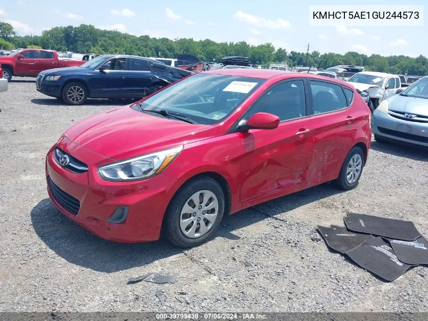 2016 Hyundai Accent Se VIN: KMHCT5AE1GU244573 Lot: 39799438