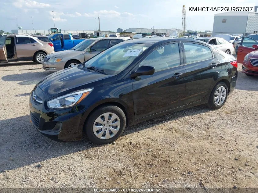 KMHCT4AE2GU957637 2016 Hyundai Accent Se