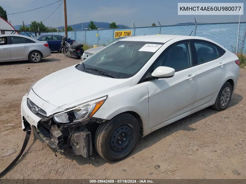 KMHCT4AE6GU980077 2016 Hyundai Accent Se