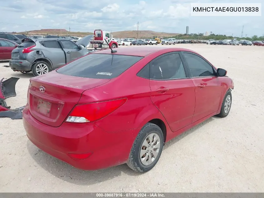 KMHCT4AE4GU013838 2016 Hyundai Accent Se