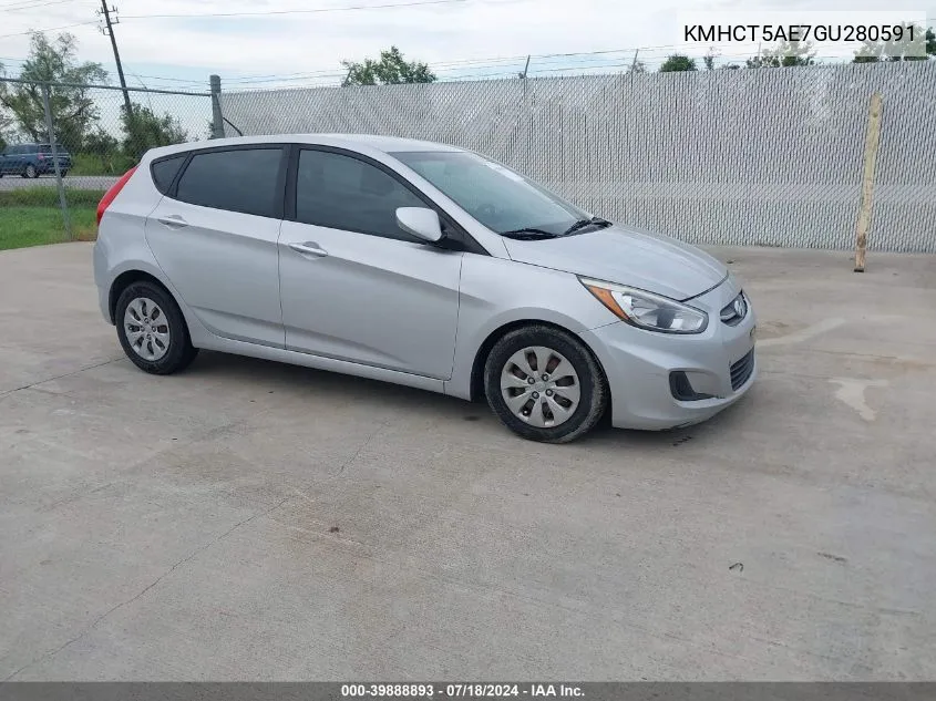 2016 Hyundai Accent Se VIN: KMHCT5AE7GU280591 Lot: 39888893