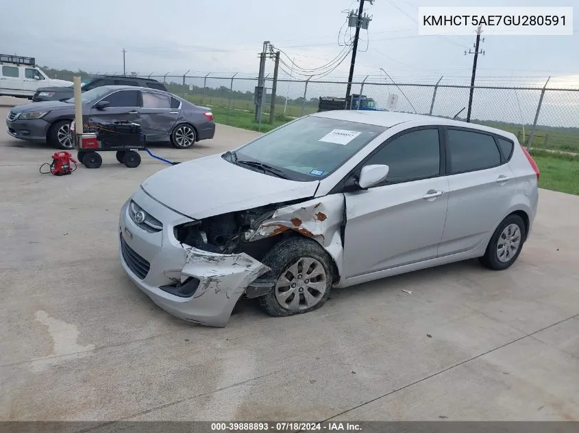 2016 Hyundai Accent Se VIN: KMHCT5AE7GU280591 Lot: 39888893