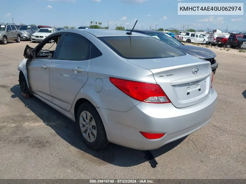 KMHCT4AE4GU062974 2016 Hyundai Accent Se