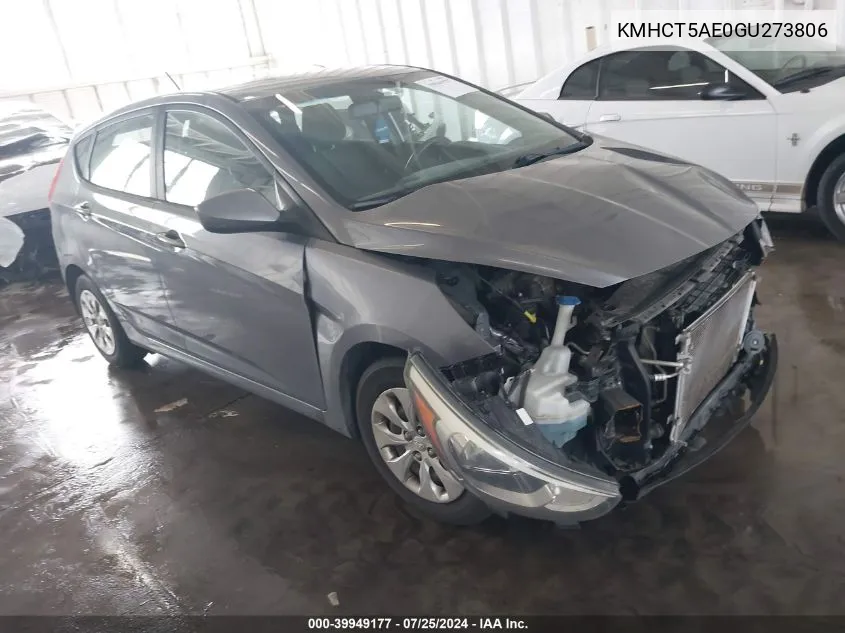 2016 Hyundai Accent Se VIN: KMHCT5AE0GU273806 Lot: 39949177