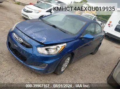 KMHCT4AEXGU019935 2016 Hyundai Accent Se