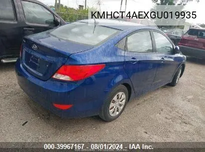 KMHCT4AEXGU019935 2016 Hyundai Accent Se