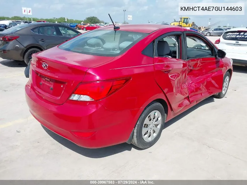 KMHCT4AE7GU144603 2016 Hyundai Accent Se