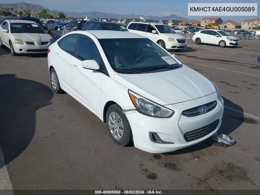 KMHCT4AE4GU005089 2016 Hyundai Accent Se